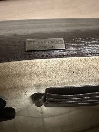 Maletín Ejecutivo Cuero Auténtico Giorgio Armani