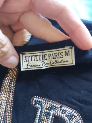 T-shirt Paris con strass