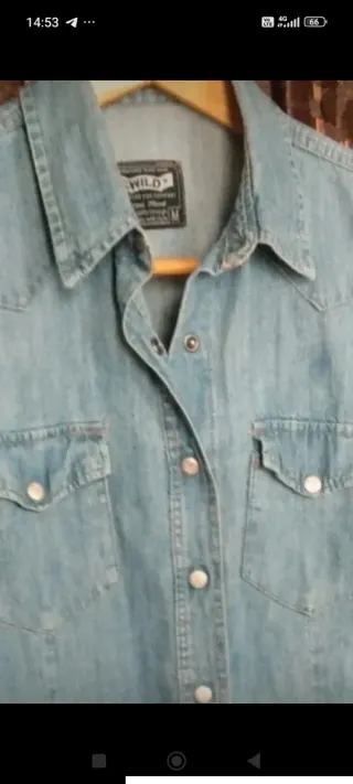 Camicia jeans uomo WILD cotone 100% tg M