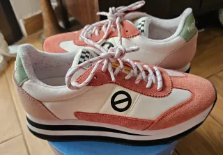 Zapatillas deportivas mujer rosa y blanco