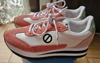 Zapatillas deportivas mujer rosa y blanco