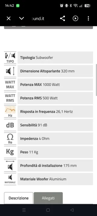 Subwoofer Macrom 12"
