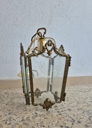 Lámpara/Farol Grabada Colgante
