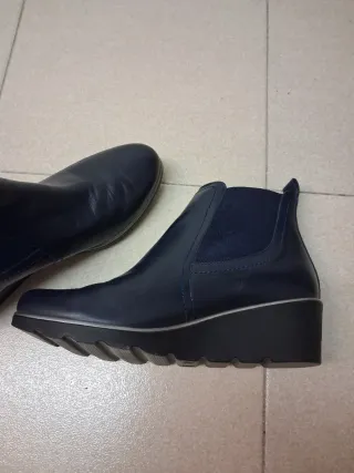 Botines piel Abril azul talla 39