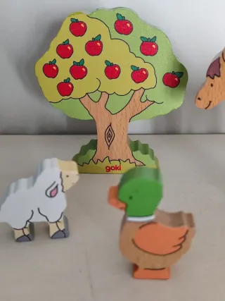 Lote animales madera granja