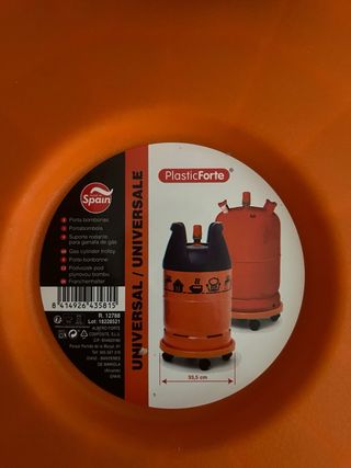 Plato con ruedas para bombona de butano