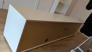 Mueble TV moderno blanco y negro