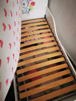 Cama infantil con dibujos de ratón 70×160 cm