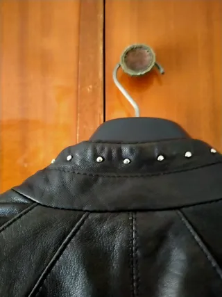 Chaqueta Piel Mujer Negra