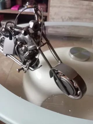 Miniatura Moto Chopper Decoración