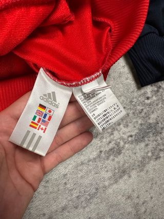 Sudadera Deportiva Adidas Roja Cremallera 90s