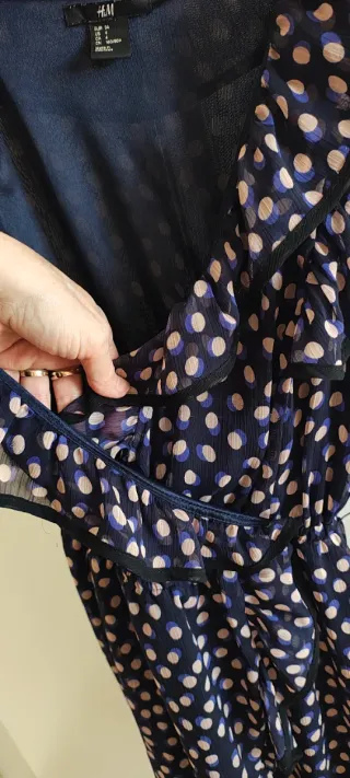 Vestito H&M pois blu e rosa taglia S