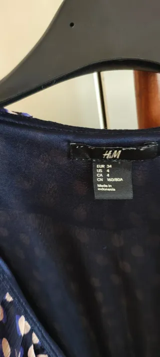 Vestito H&M pois blu e rosa taglia S