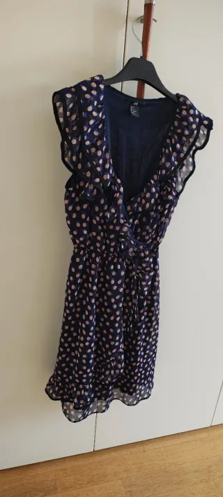 Vestito H&M pois blu e rosa taglia S