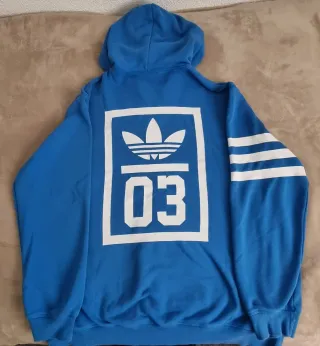 Sudadera Adidas Originals Azul Capucha Talla XL
