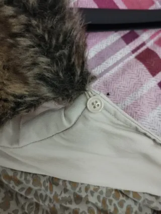 Giubbotto donna beige con pelliccia