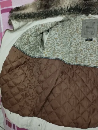 Giubbotto donna beige con pelliccia