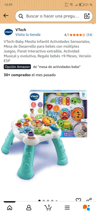 Mesa de actividades para bebé VTech