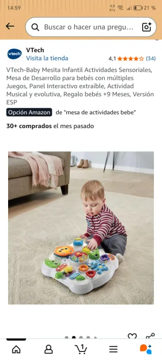 Mesa de actividades para bebé VTech
