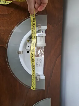 2 Applique Vetro Mezzaluna