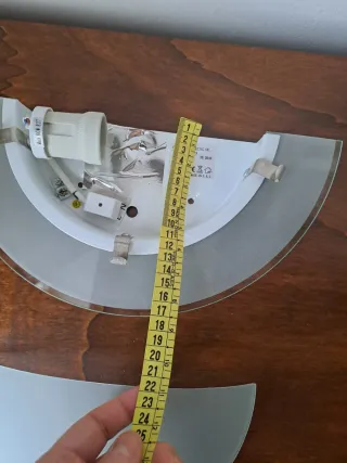 2 Applique Vetro Mezzaluna