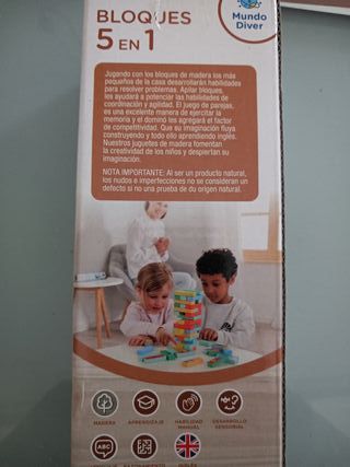 Juego Bloques Madera 5 en 1