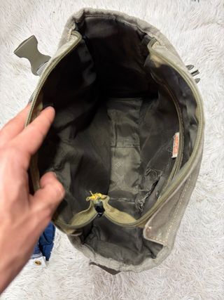 Diesel 90s Vintage Messenger Bag Y2K Grey Canvas