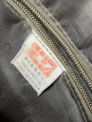 Diesel 90s Vintage Messenger Bag Y2K Grey Canvas