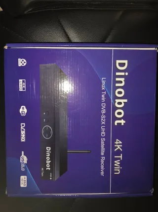 Receptor Satélite Dinobot 4K Twin Linux DVB-S2X UH