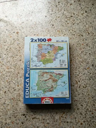 Puzzle Educa 2x100 Mapa España 40x28cm