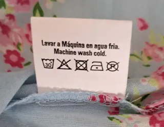 Camisa floral algodón manga 3/4