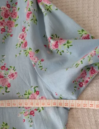 Camisa floral algodón manga 3/4