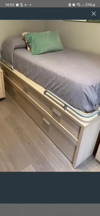 Cama nido doble con cajones