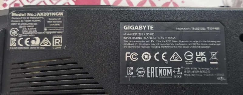 Portátil Gigabyte G5 KD RTX 3060, i5, 16GB, 1.5SSD afbeelding 2