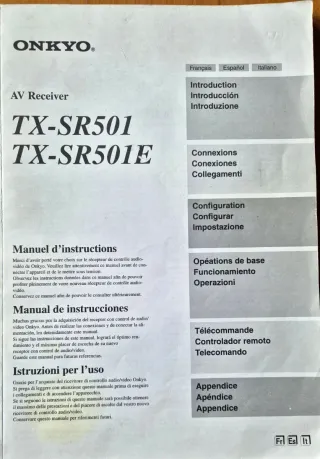 Onkyo TX-SR501 Receptor AV 6.1 Plata