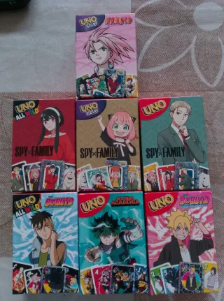 Colección UNO Naruto, Spy Family, Boruto