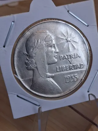 Moneda Cuba 1 Peso 1935 Tipo ABC
