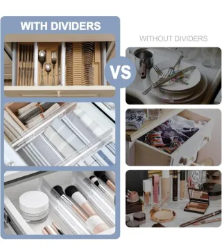 6 separatori regolabili per cassetti