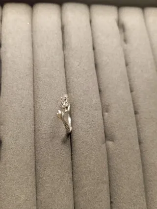 Anillo serpiente ajustable plata