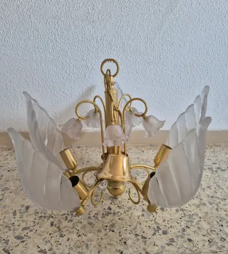 Lámpara de techo vintage dorada