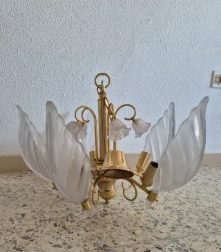 Lámpara de techo vintage dorada