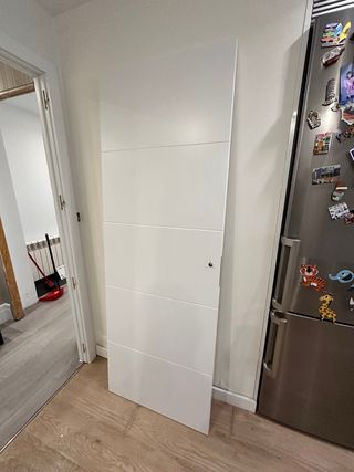 Puerta interior lacada blanca con cristal