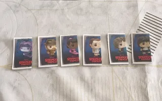 Lote2 6 papelitos Kinder Joy Stranger Things