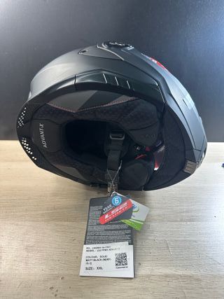 LS2, Casco Modular Moto ADVANT X Sólido Negro Mate, XXL