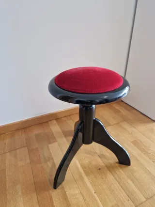 Banqueta Taburete Piano Ajustable Negro