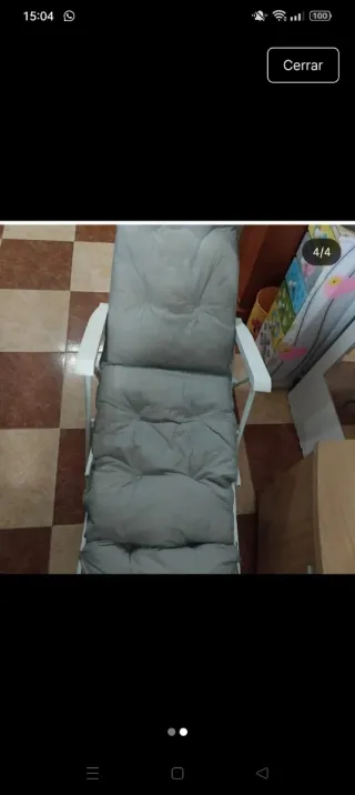 Lettino pieghevole relax grigio