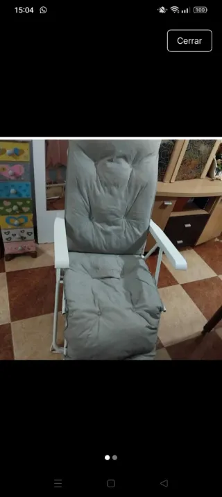 Lettino pieghevole relax grigio