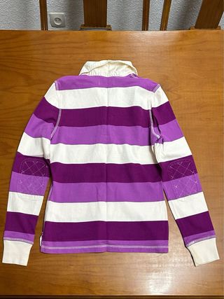 Polo Tommy Hilfiger Rayas Morado Blanco