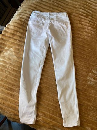 Pantalones Zara Skinny Blancos
