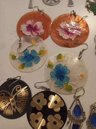 Gran lote bisutería étnica plata y multicolor